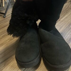 UGG Women's Black Suede Slippers